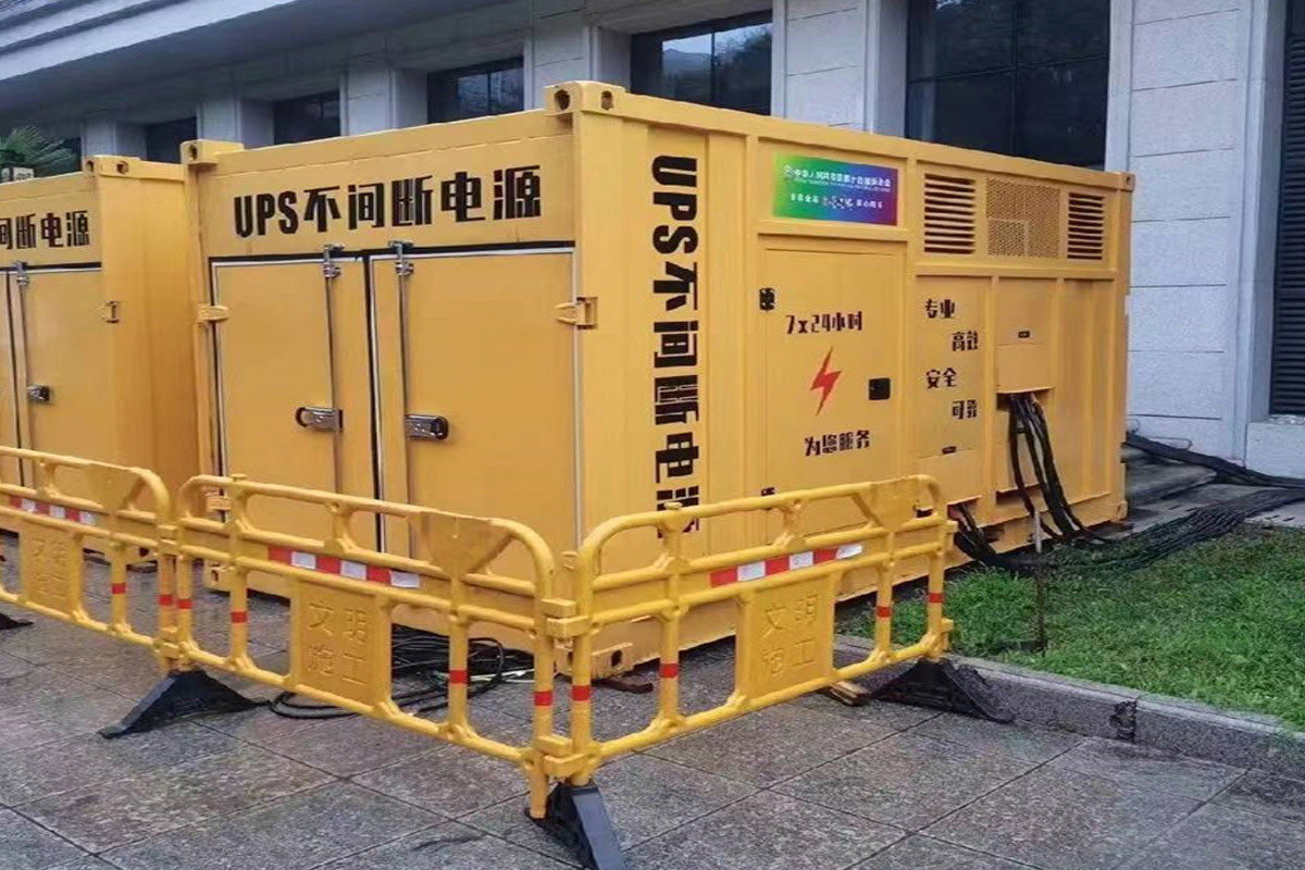 濉溪发电机租赁施工现场